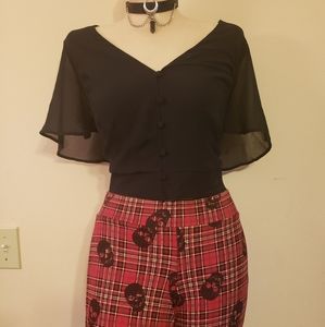 Red Plaid Skull Torrid Leggings